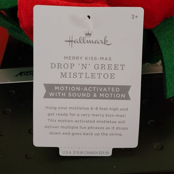 NEW Hallmark Talking Mistletoe MERRY KISS MAS Drop N GREET Sound & Motion Plush - Picture 12 of 14